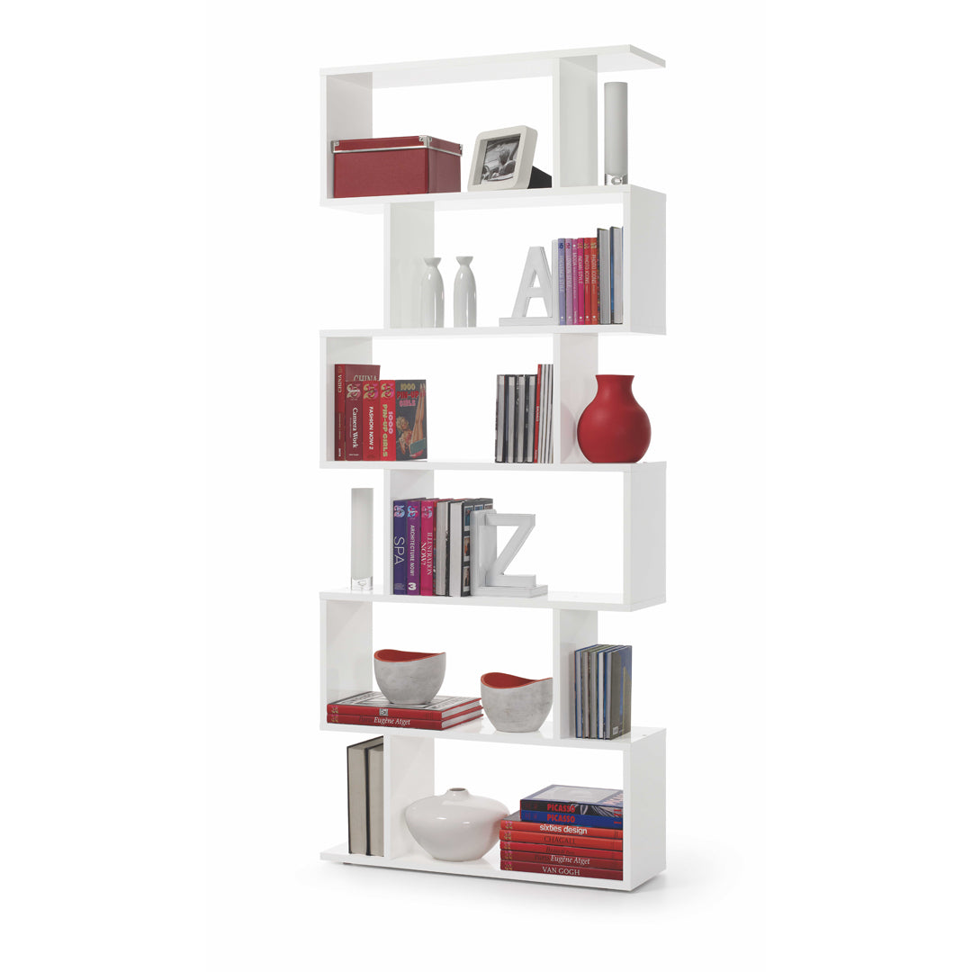 Estante alta 192x80x24 cm branco brilhante