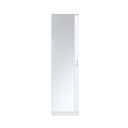 Armario zapatero 1 puerta con espejo kris 50x180x20 cm blanco brillo