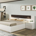 CABECERO CON MESITAS 247x95x38CM BLANCO ARTIK/OXIDO