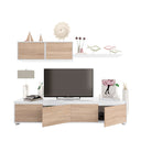 Meuble TV 200 x 43 x 41 cm en chêne canadien/blanc Artik