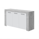 Mueble salón 3 puertas urban bufet 144x80x42 cm cemento/blanco artik