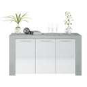 Mueble salón 3 puertas urban bufet 144x80x42 cm cemento/blanco artik