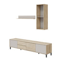 Mueble tv 200x47x40 cm roble canadian/cachemir