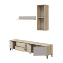 Mueble tv 200x47x40 cm roble canadian/cachemir