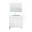 MUEBLE BAÑO 2 PUERTAS CON LAVABO + ESPEJO LC1-80 BLANCO