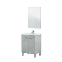 MUEBLE BAÑO 2 PUERTAS CON LAVABO + ESPEJO LC1-60 CEMENTO
