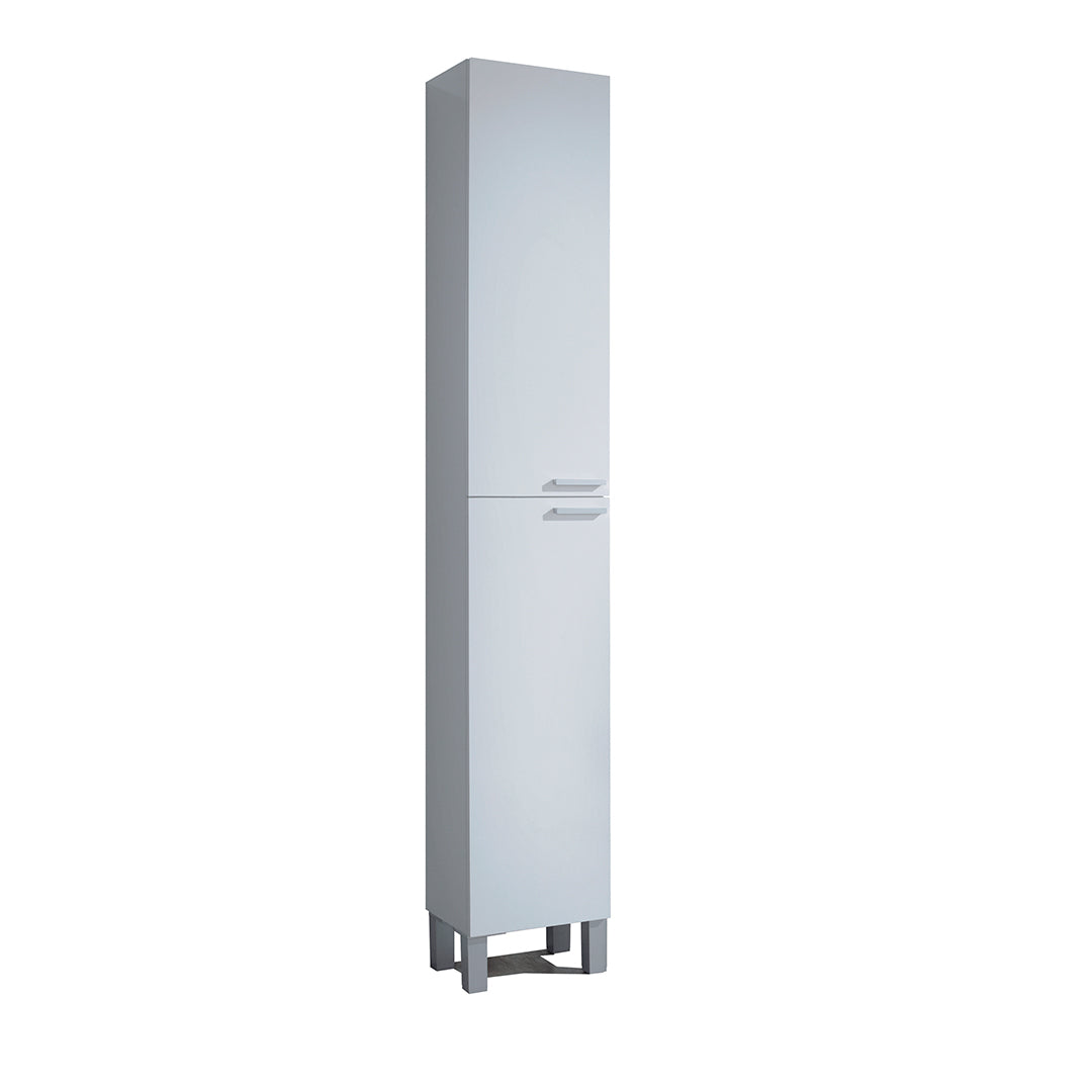 COLUMNA BAÑO 2 PUERTAS + 4 ESTANTES 182 CM BLANCO