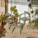 Ensemble Alba : table et 2 chaises, gris-vert