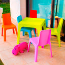 Set per bambini Julieta: tavolo e due sedie, blu