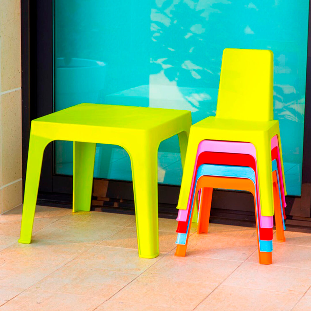 Set per bambini Julieta: tavolo e due sedie, blu