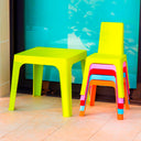 Set per bambini Julieta: tavolo e due sedie, blu