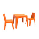 Set per bambini Julieta: tavolo e due sedie, arancione