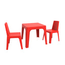 Ensemble enfant Julieta : table et deux chaises, rouge