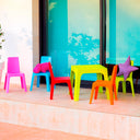 Ensemble enfant Julieta : table et deux chaises, rouge