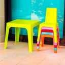 Ensemble enfant Julieta : table et deux chaises, rouge
