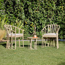 Ensemble de jardin Raff avec 2 fauteuils et une table couleur sable, design moderne et élégant pour l'extérieur
