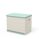 Baúl resina 1 estante beige menta 80x61x53 cm