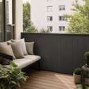 Recinzione in canne PVC Essential Recycane bifacciale 20mm antracite