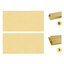 Pack instalación horizontal 2 Celosías PVC 18 mm Marfil con perfiles y unión