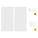Pack instalación vertical 2 Celosías PVC 18 mm Blanco con perfiles y unión