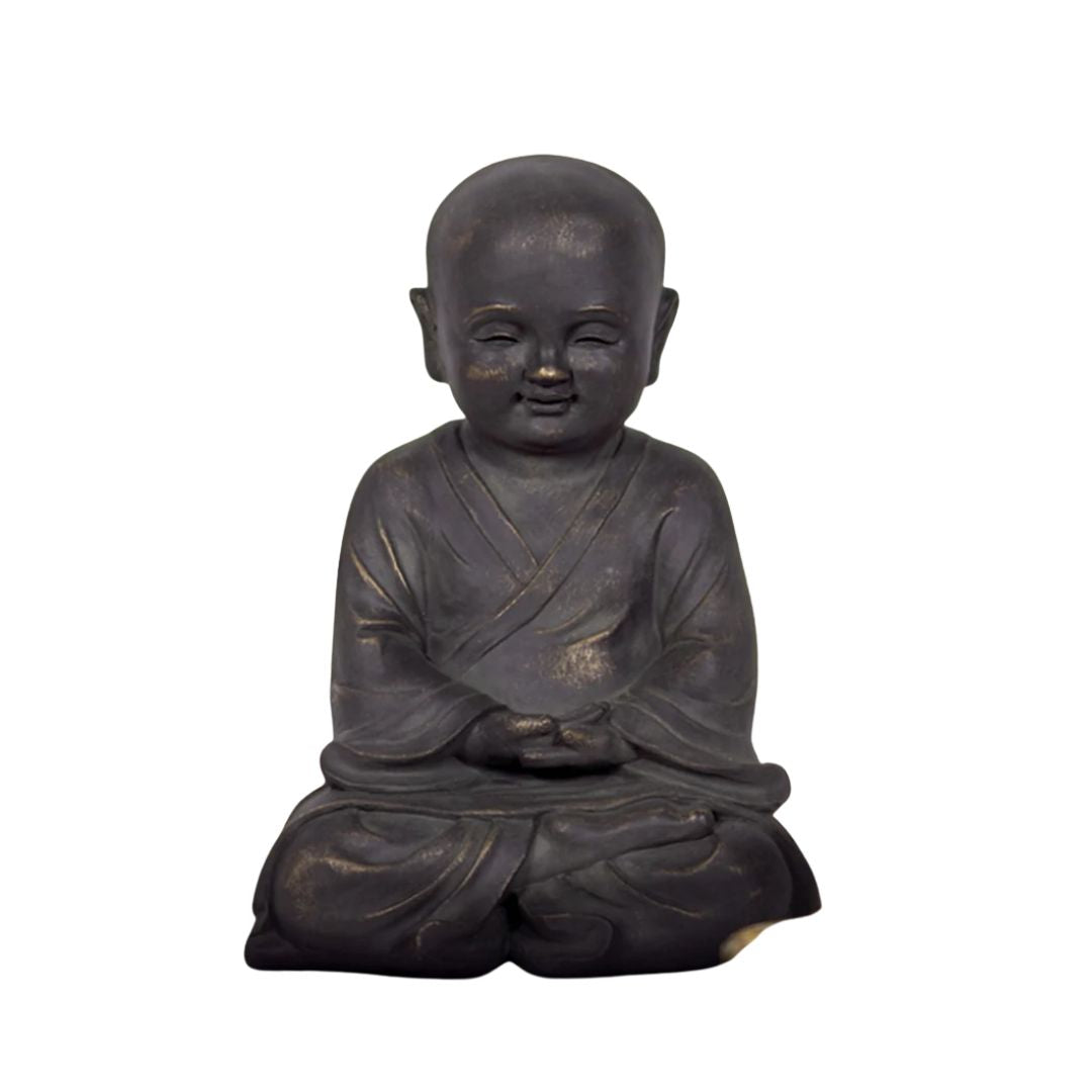 Figura jardín buda leo 29x25.5x41 cm nortene